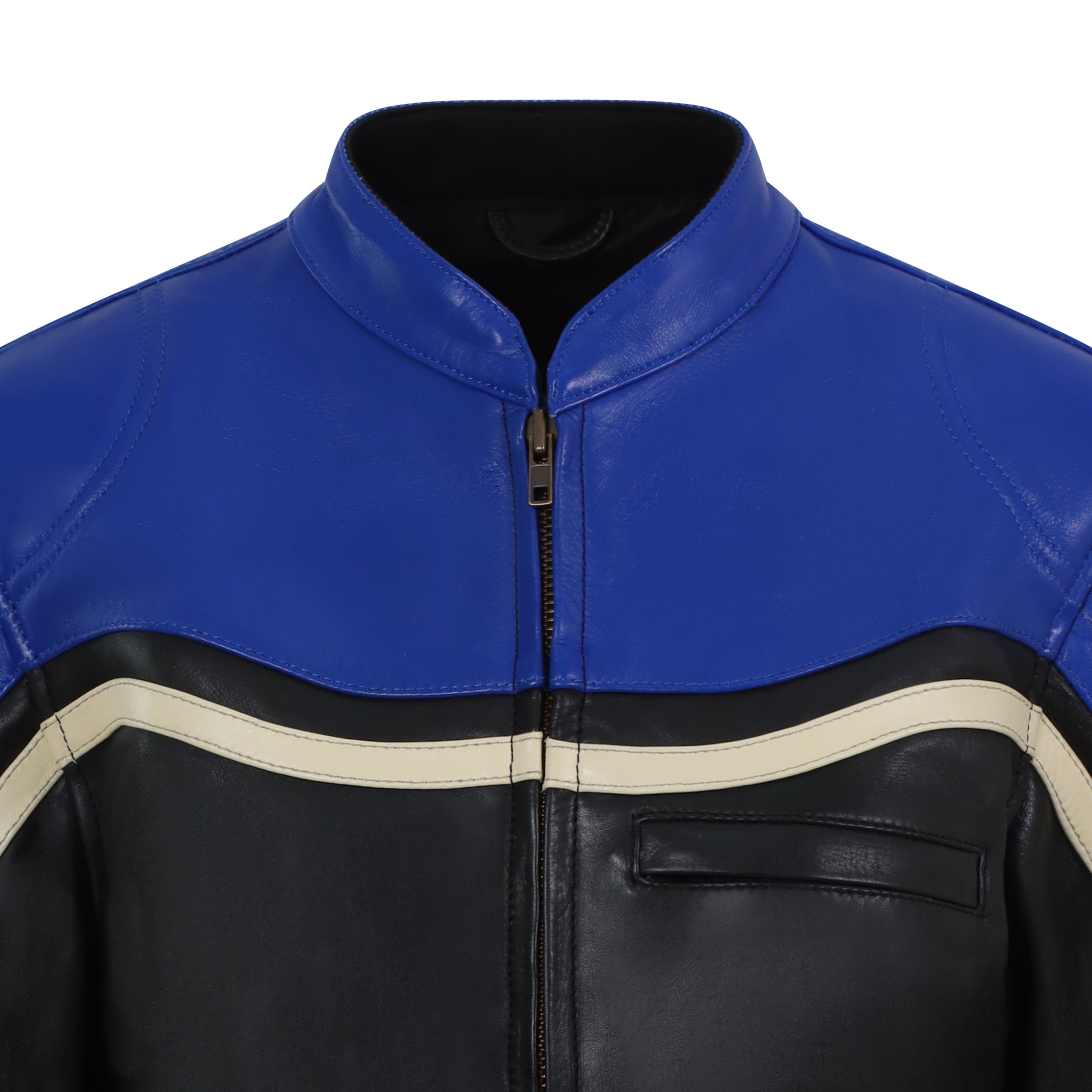 Hayley Blue Leather Jacket