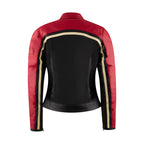 Hayley Red Leather Jacket - MotoGirl Ltd