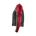 Hayley Red Leather Jacket - MotoGirl Ltd