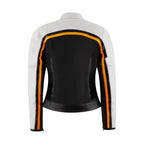 Hayley White Leather Jacket - MotoGirl Ltd