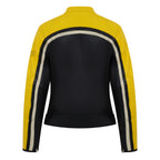 Hayley Yellow Leather Jacket - MotoGirl Ltd