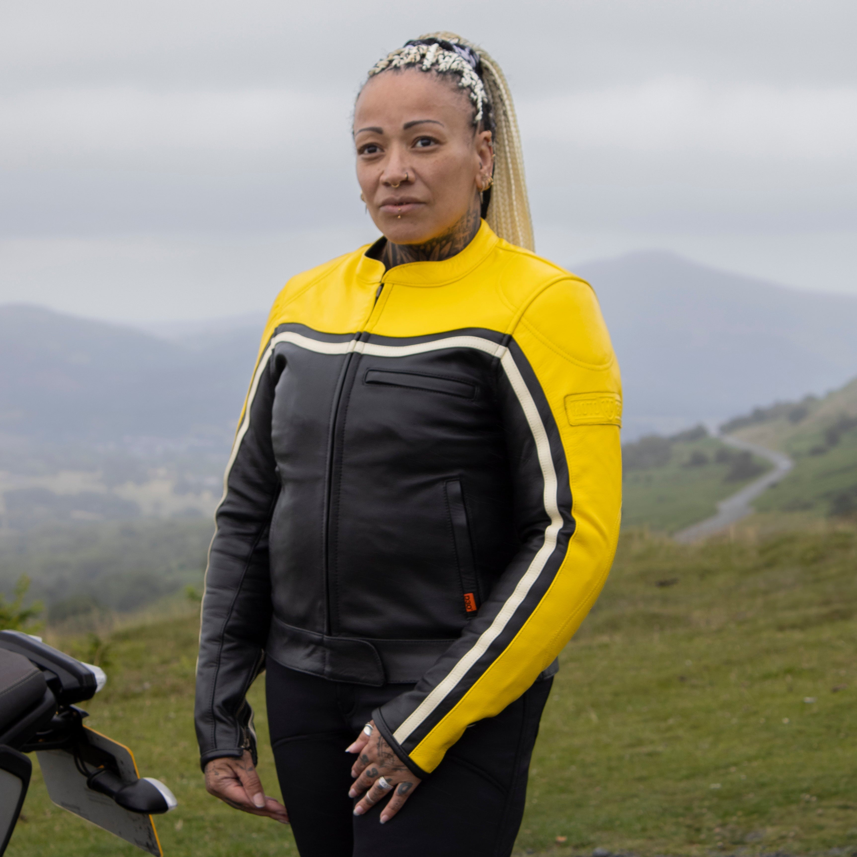 Hayley Yellow Leather Jacket