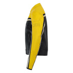 Hayley Yellow Leather Jacket - MotoGirl Ltd