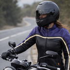 Hayley Purple Leather Jacket - MotoGirl Ltd