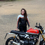 Hayley White Leather Jacket - MotoGirl Ltd