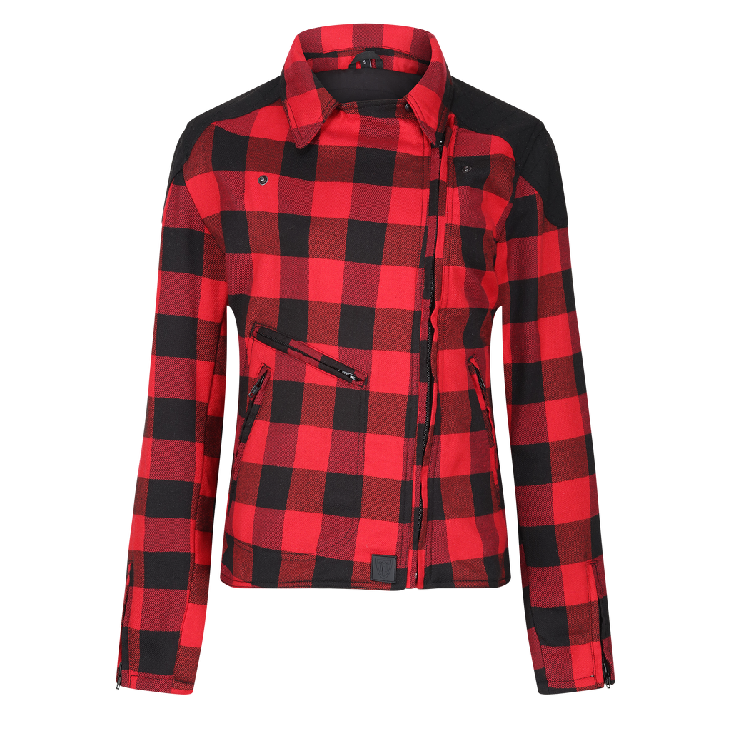 Jessie Flannel Jacket (Red) - MotoGirl Ltd