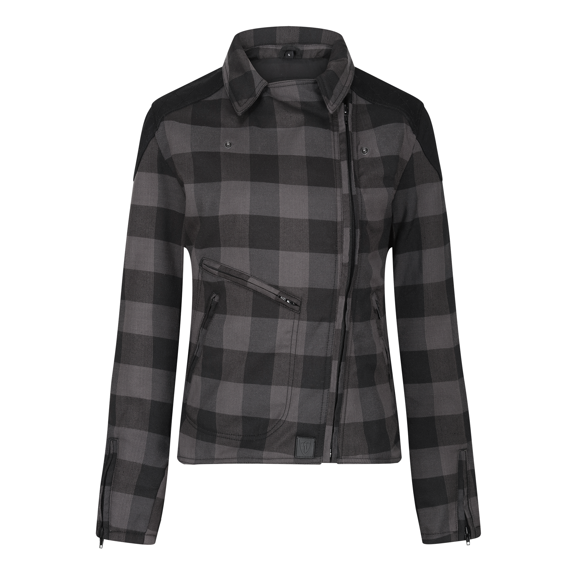 Jessie Flannel Jacket (Grey) - MotoGirl Ltd