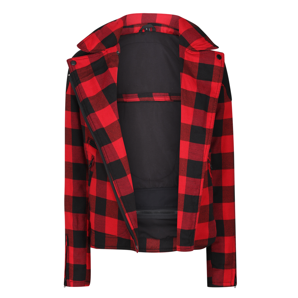 Jessie Flannel Jacket (Red) - MotoGirl Ltd
