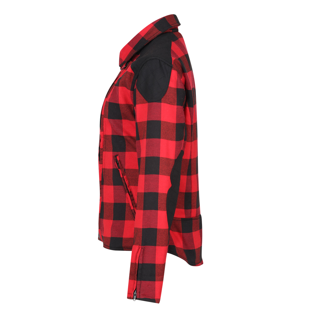 Jessie Flannel Jacket (Red) - MotoGirl Ltd