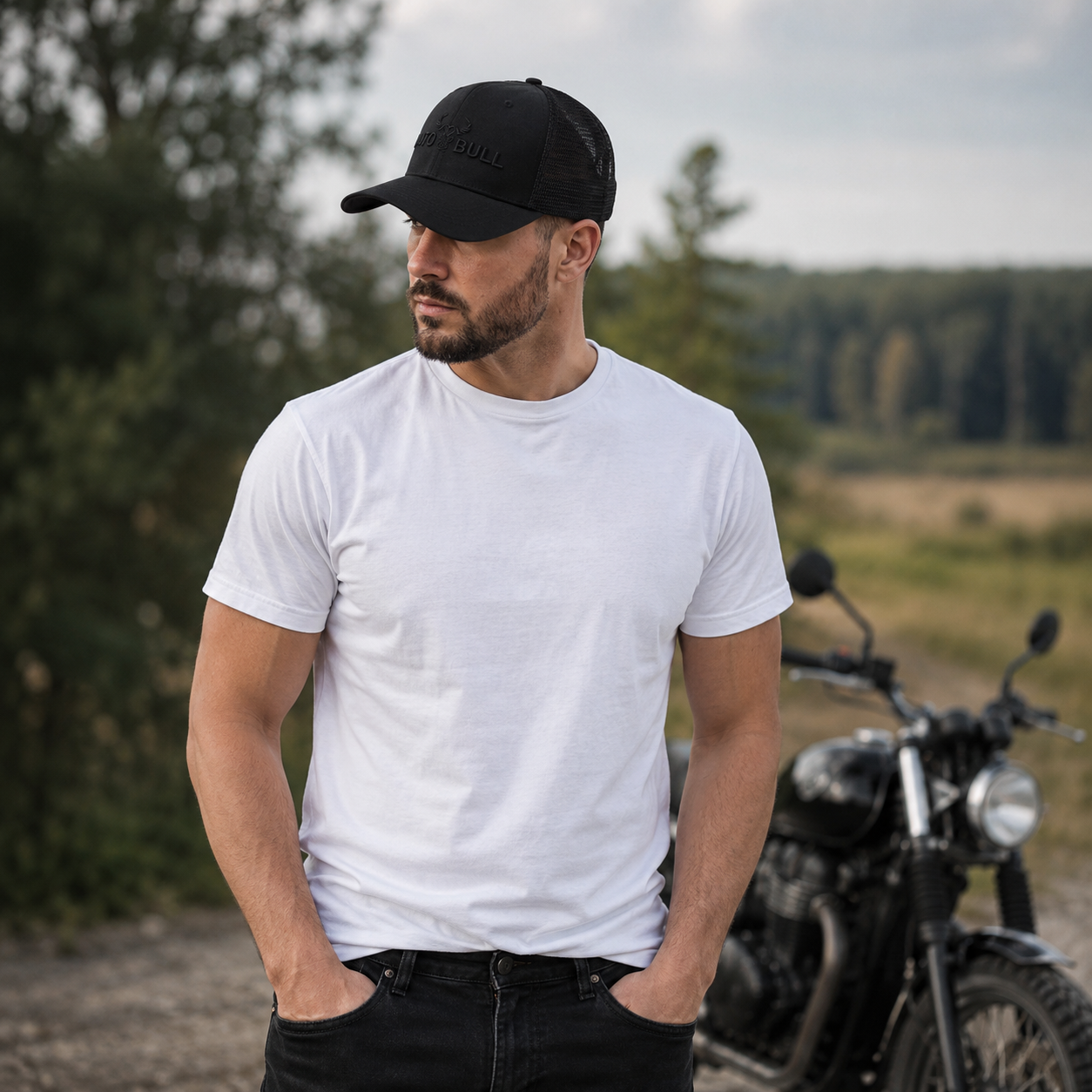 MotoBull Logo Mesh Cap