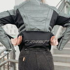 Amelia Grey Leather Jacket - MotoGirl Ltd