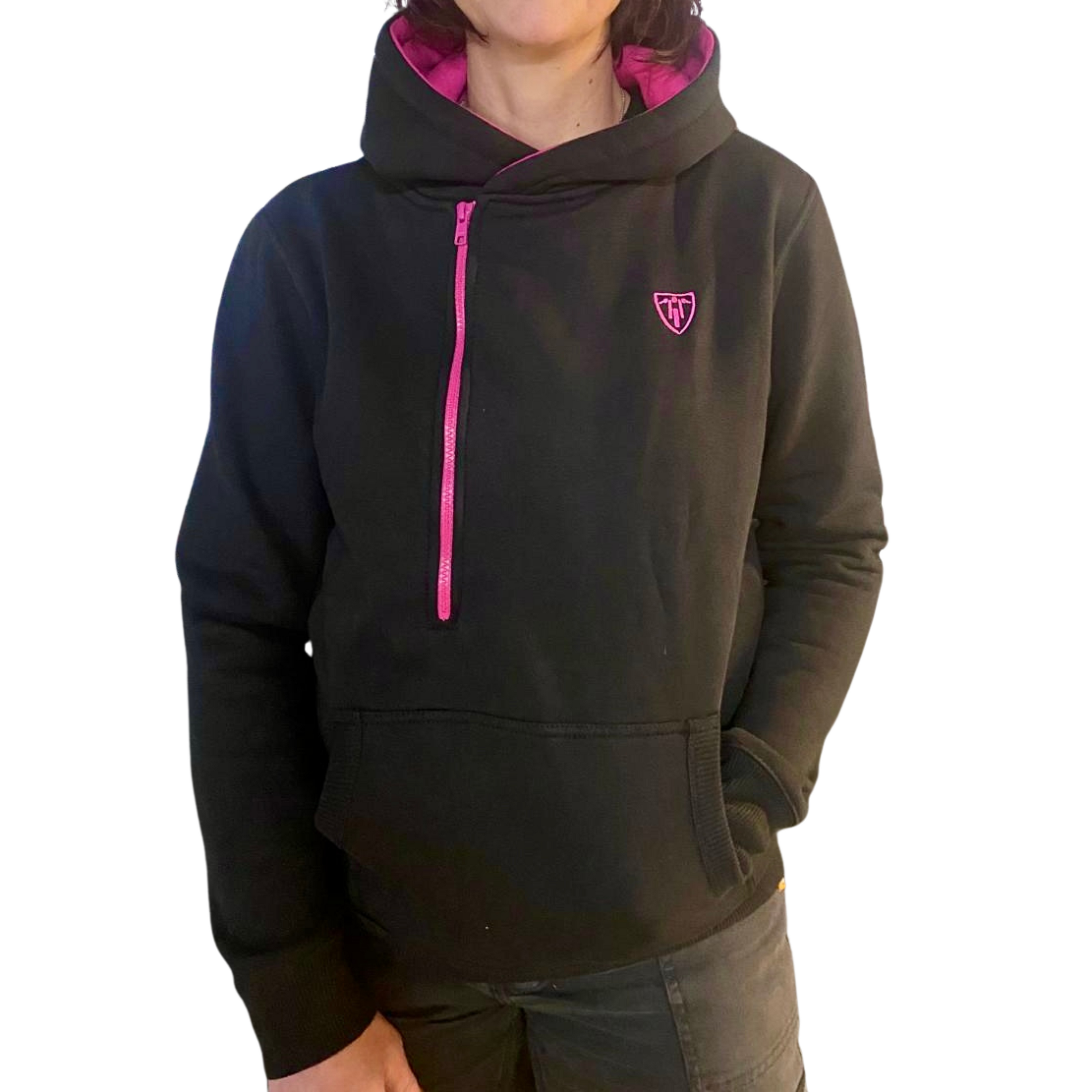 Helmet Hoodie - Pink/Black - MotoGirl Ltd