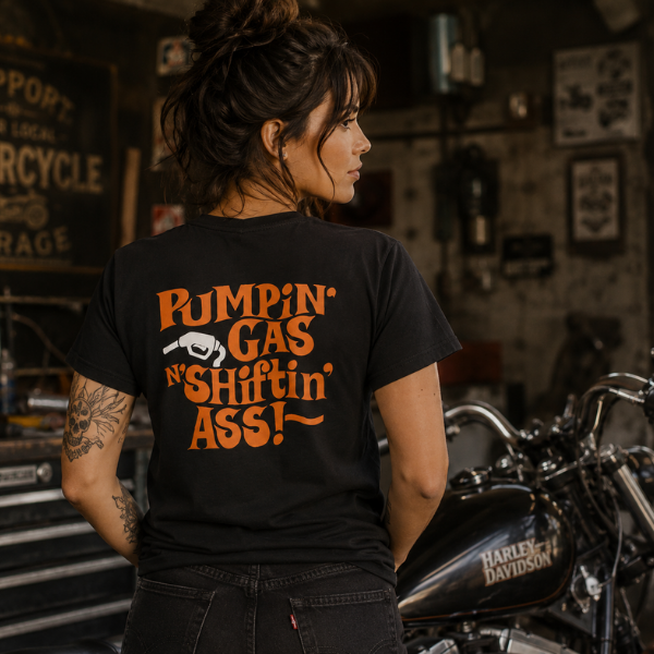 Spark Plug T-Shirt (Black) - MotoGirl Ltd