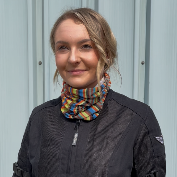 Stripe Neck Tube - MotoGirl Ltd