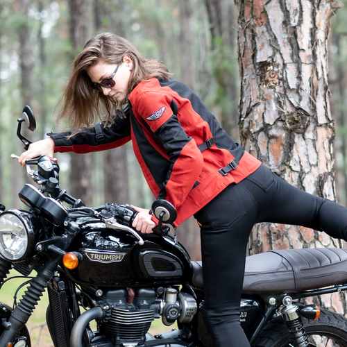 MOTO GIRL MOTOGIRL Ribbed Black Motorcycle Motorbike Leggings Petite Leg  28 £165.00 - PicClick UK