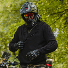 Load image into Gallery viewer, MotoBull Helmet Hoodie (Black)
