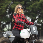 Jessie Flannel Jacket (Red) - MotoGirl Ltd