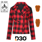 Jessie Flannel Jacket (Red) - MotoGirl Ltd