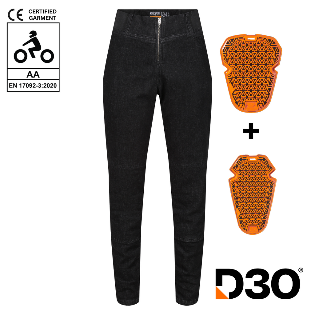 Julia Jeggings (Black) Mid Rise - MotoGirl Ltd