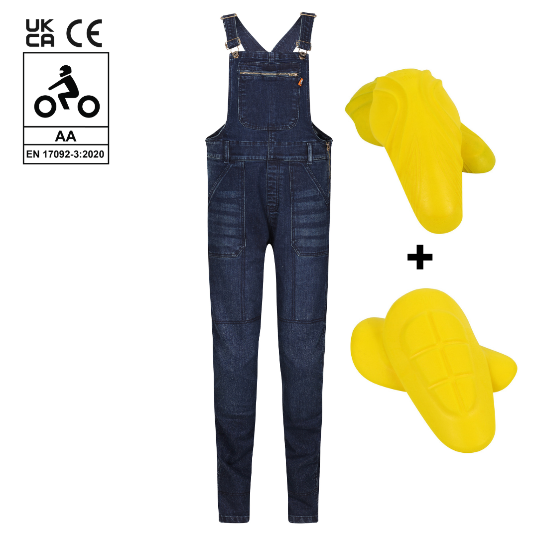 Daisy Blue Dungaree - MotoGirl Ltd