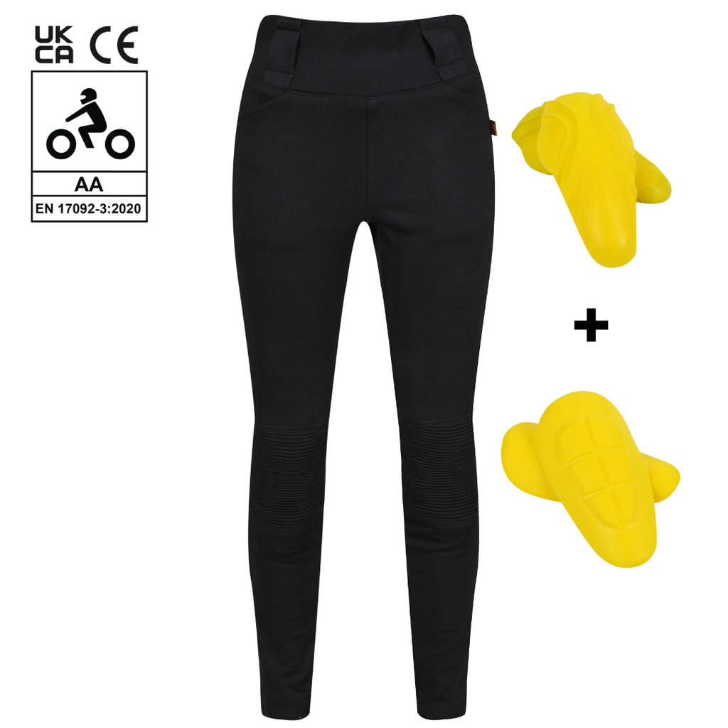 Ribbed Knee Leggings - MotoGirl Ltd