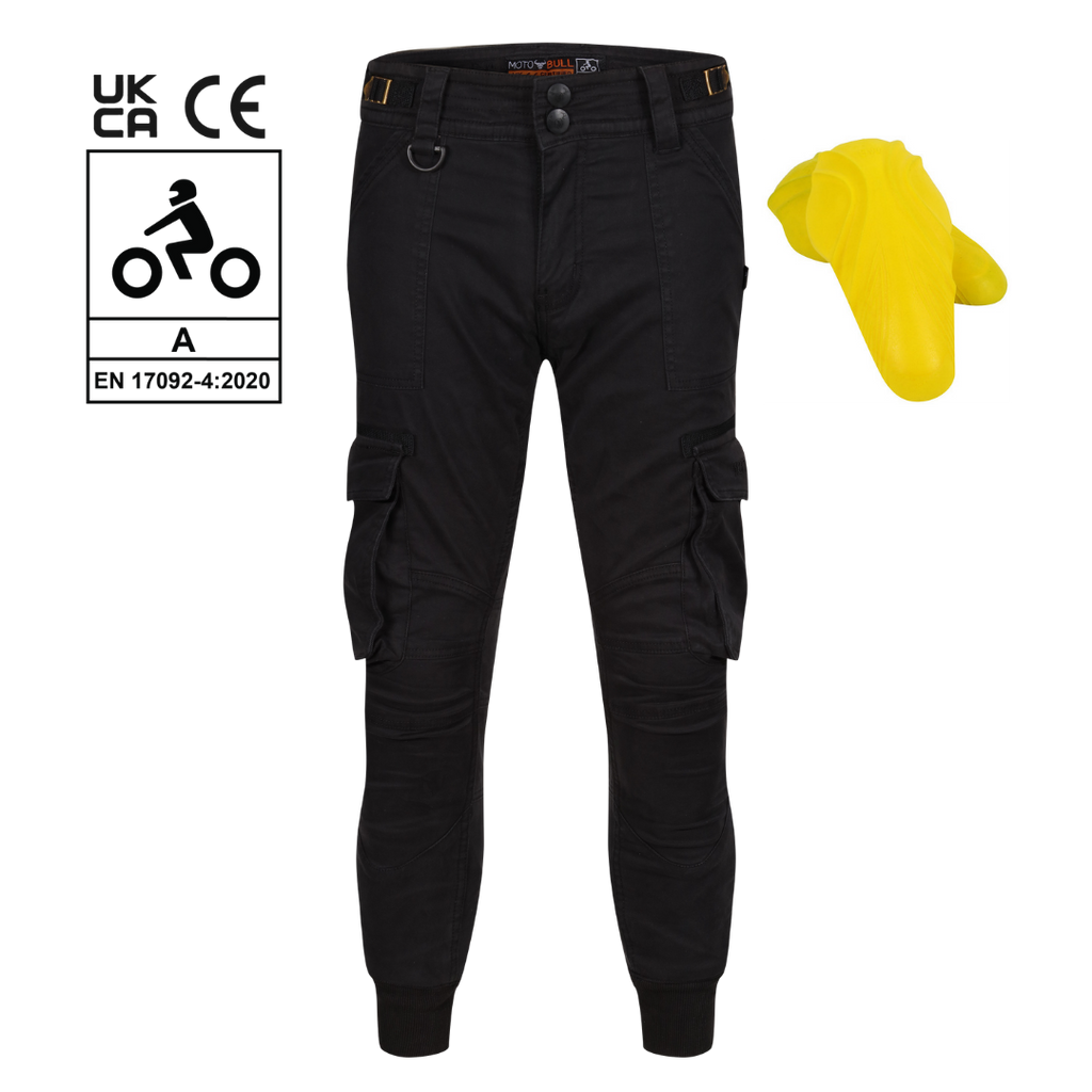 Ryan Cargo Black Trousers - MotoGirl Ltd
