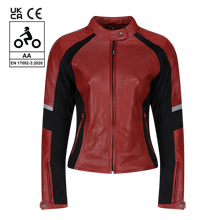 Load image into Gallery viewer, Fiona Red Leather Jacket
