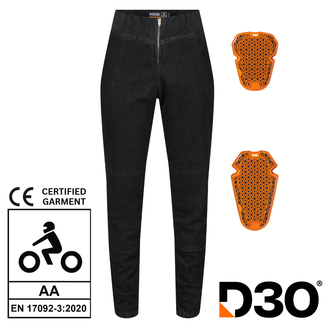 Julia Jeggings (Black) - MotoGirl Ltd