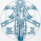 Da Vinci T-Shirt (White) - MotoGirl Ltd