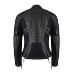 Amelia Black Leather Jacket - MotoGirl Ltd