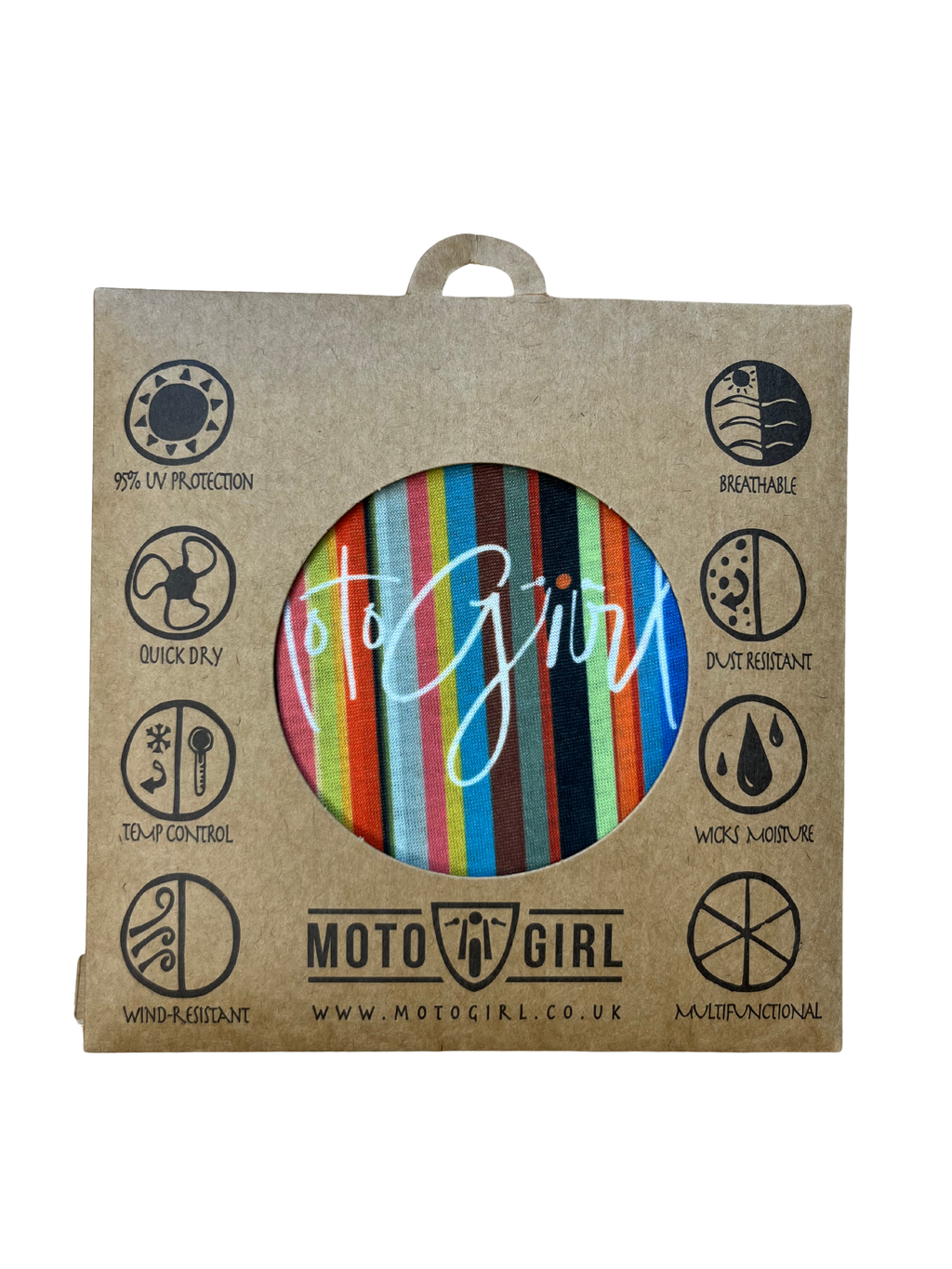 Stripe Neck Tube - MotoGirl Ltd