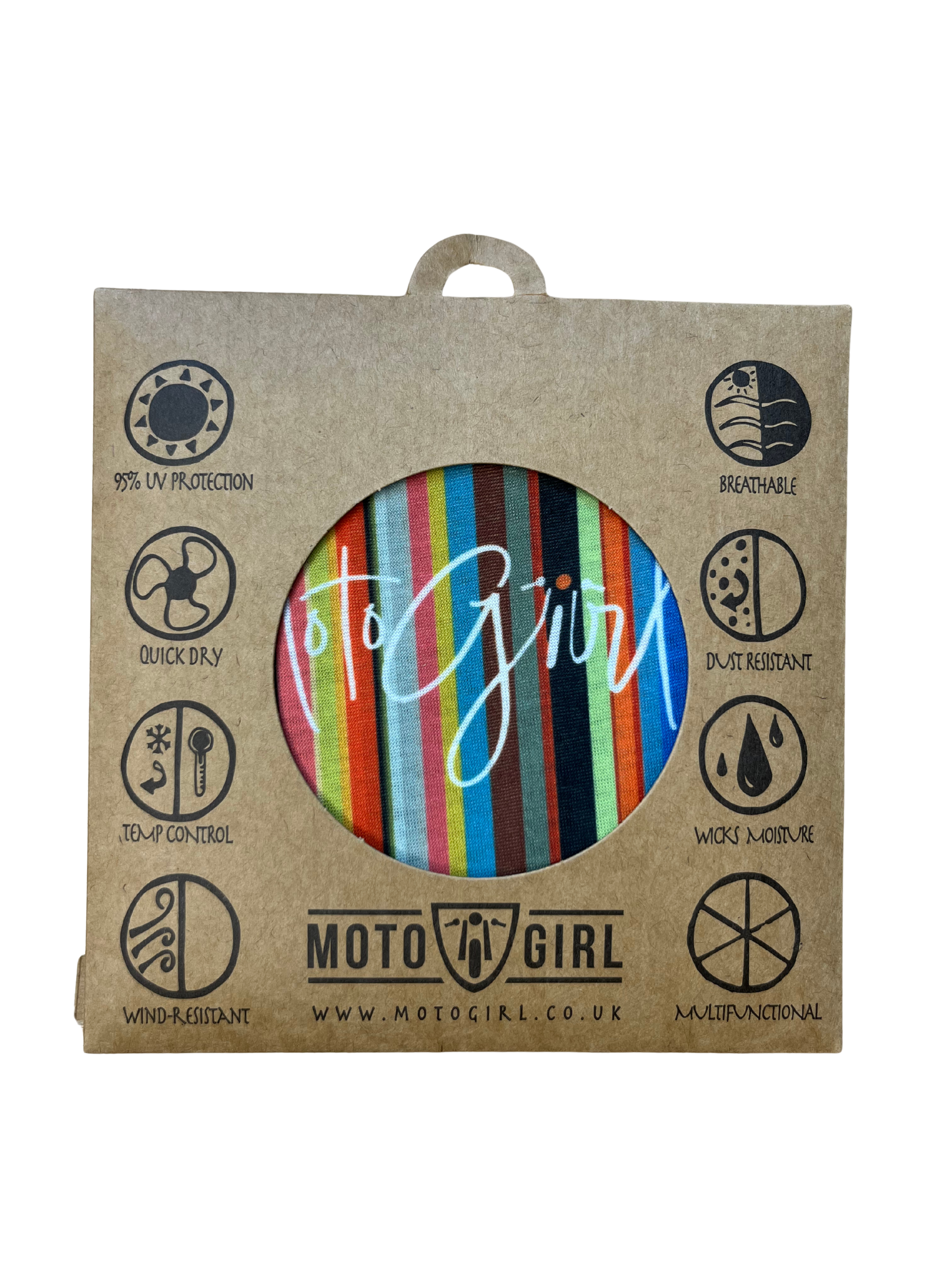 Stripe Neck Tube - MotoGirl Ltd