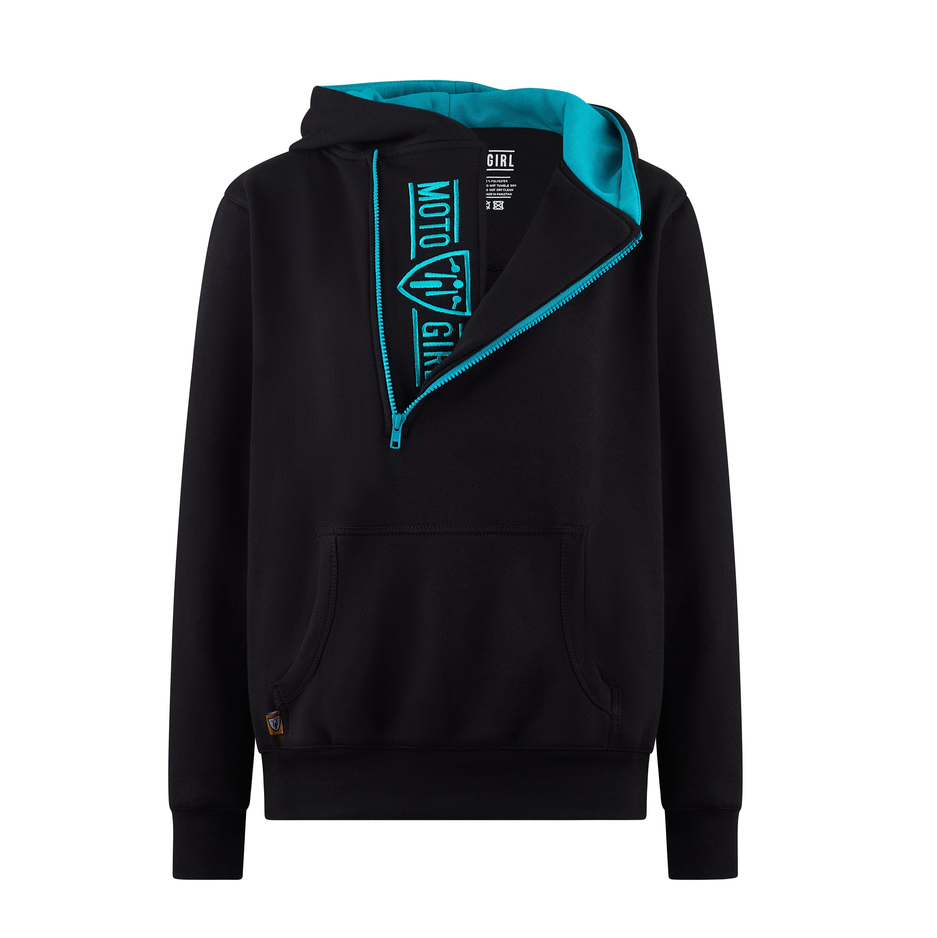 Helmet Hoodie - Teal/Black - MotoGirl Ltd