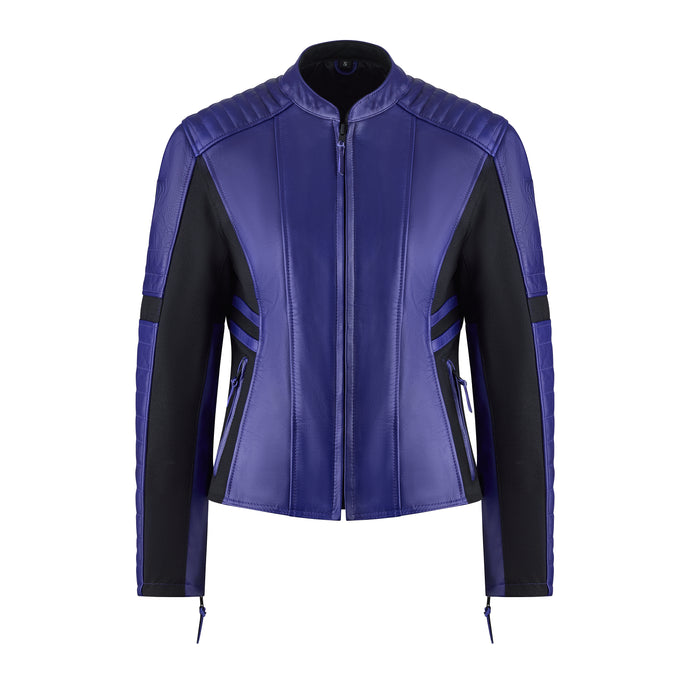 Amelia Purple Leather Jacket