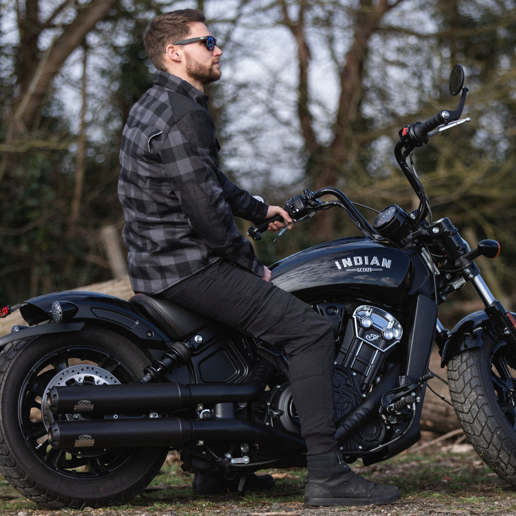 Ryan Cargo Black Trousers - MotoGirl Ltd