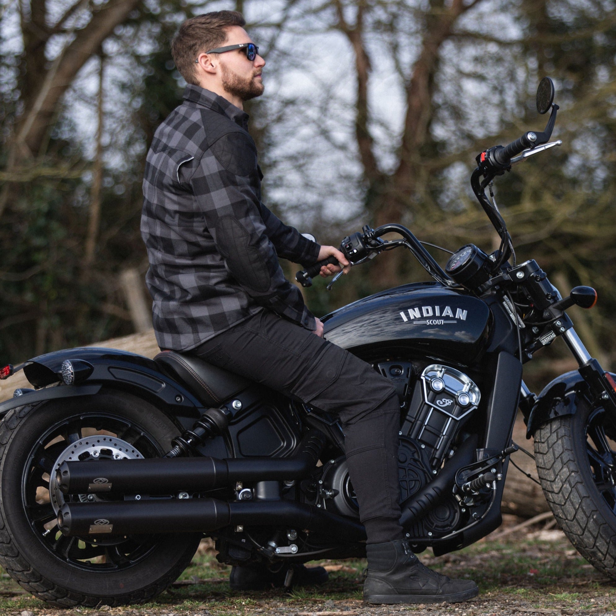 Ryan Cargo Black Trousers - MotoGirl Ltd