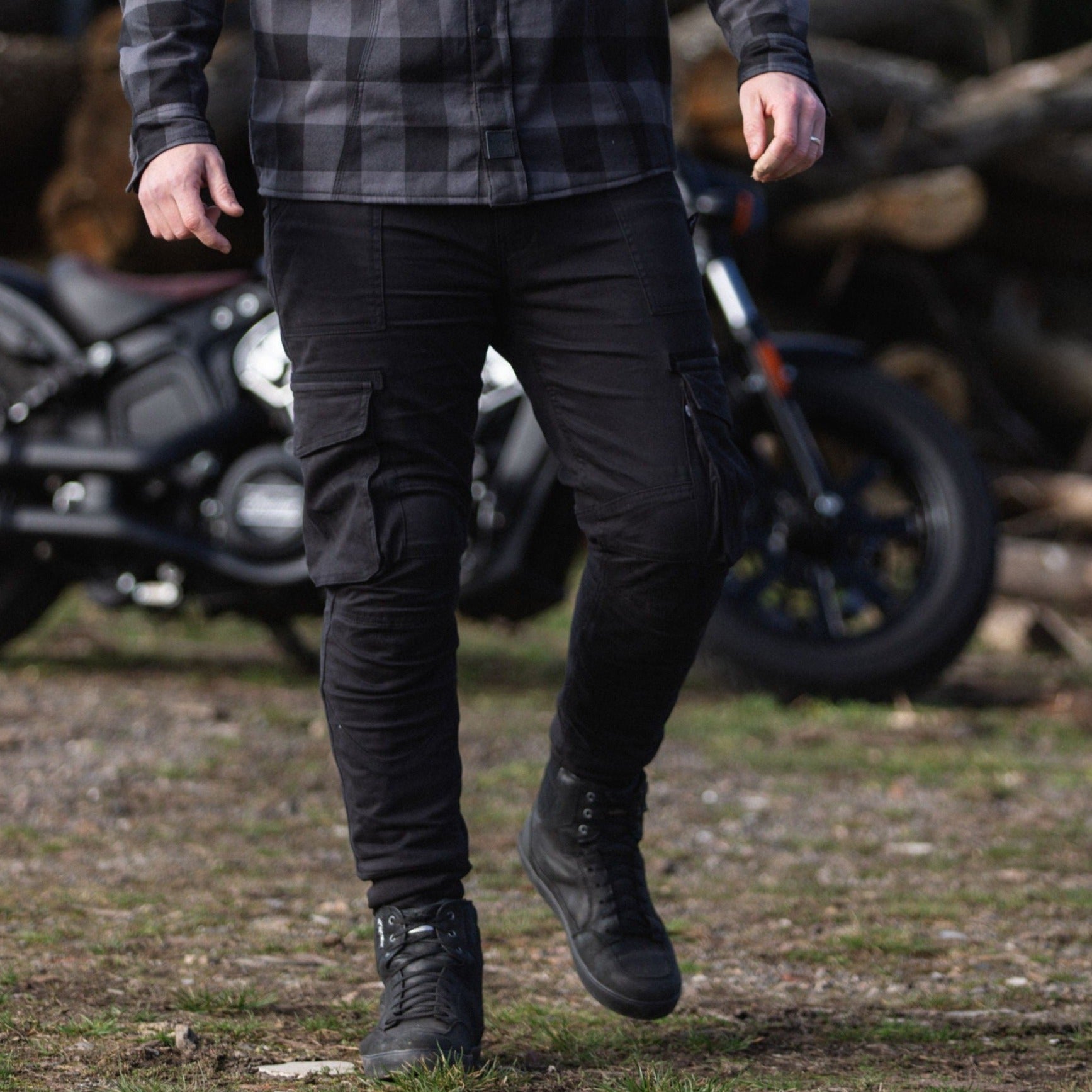 Ryan Cargo Black Trousers – MotoGirl Ltd