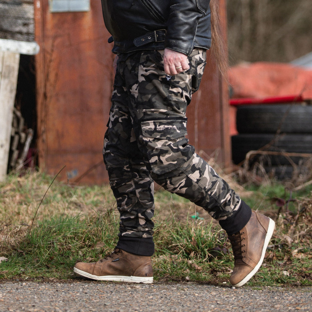 Ryan Cargo Camo Trousers - MotoGirl Ltd