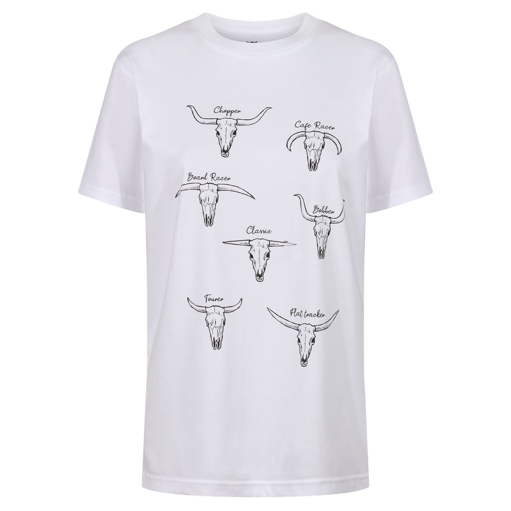 Bull Types (White) - MotoGirl Ltd