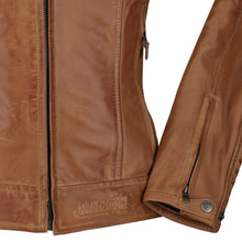 Load image into Gallery viewer, Valerie Camel Leather Jacket - MotoGirl Ltd
