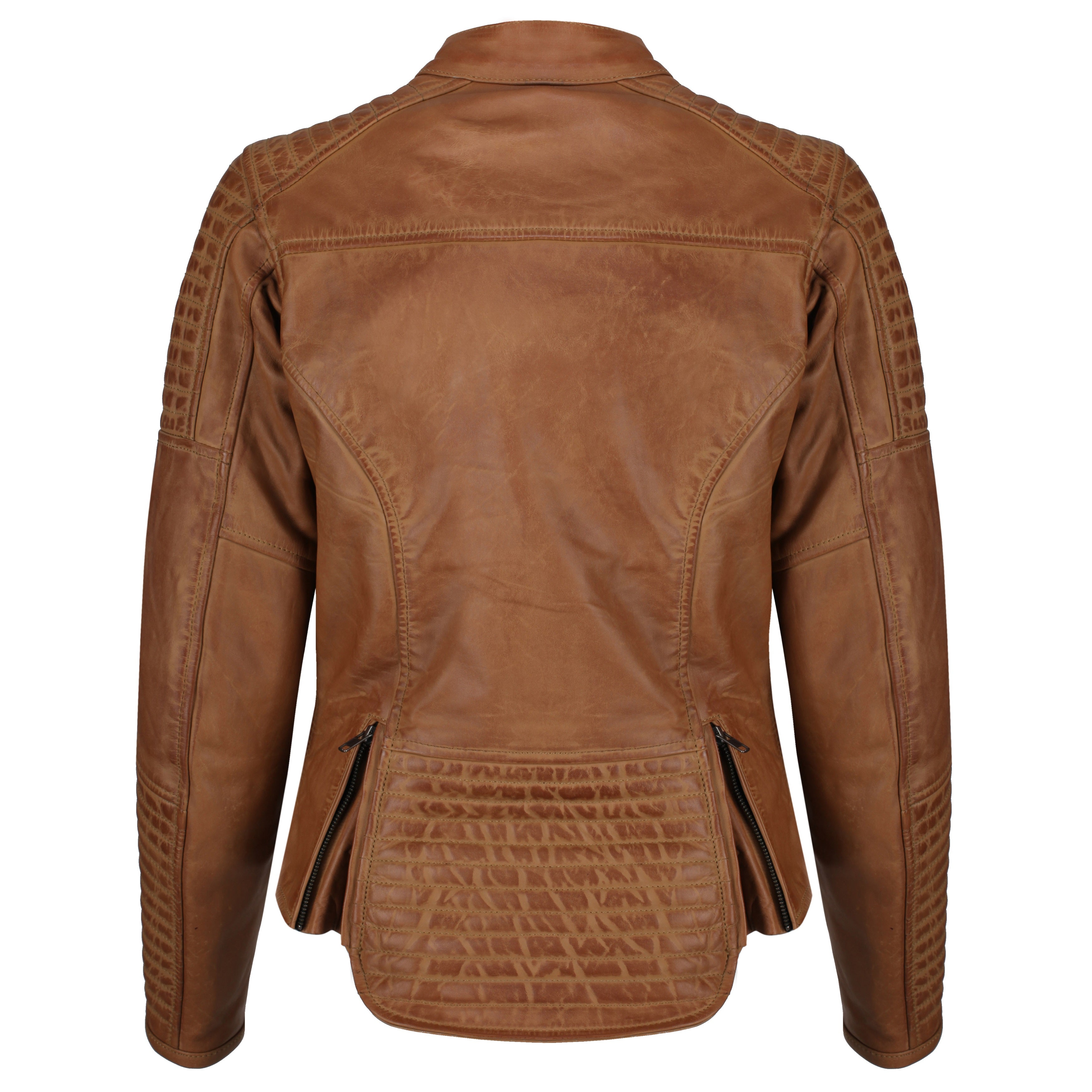 Valerie Camel Leather Jacket – MotoGirl Ltd
