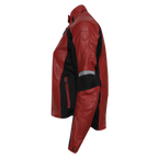 Fiona Red Leather Jacket - MotoGirl Ltd