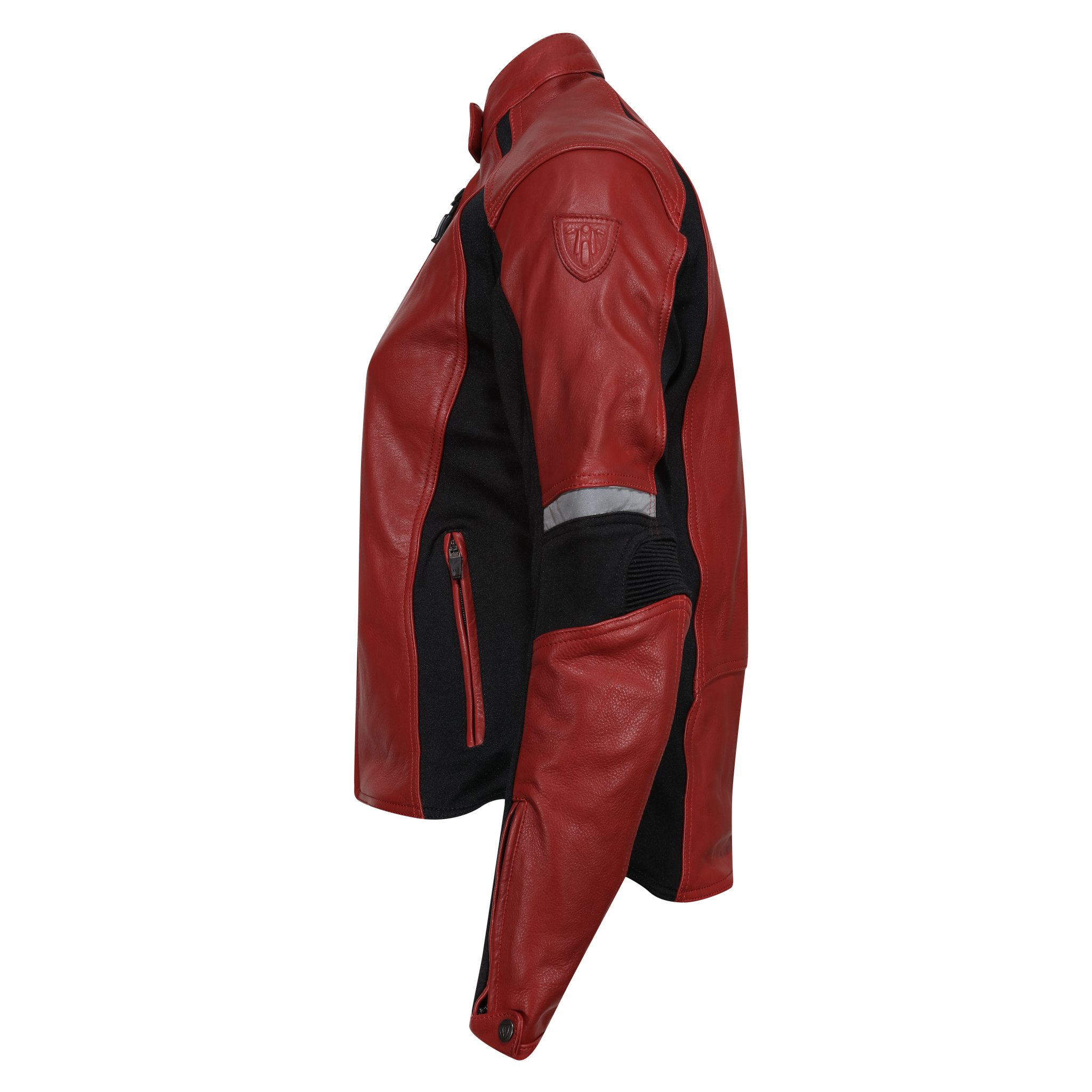 Fiona Red Leather Jacket - MotoGirl Ltd