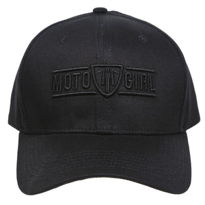 MotoGirl Black Logo Cap