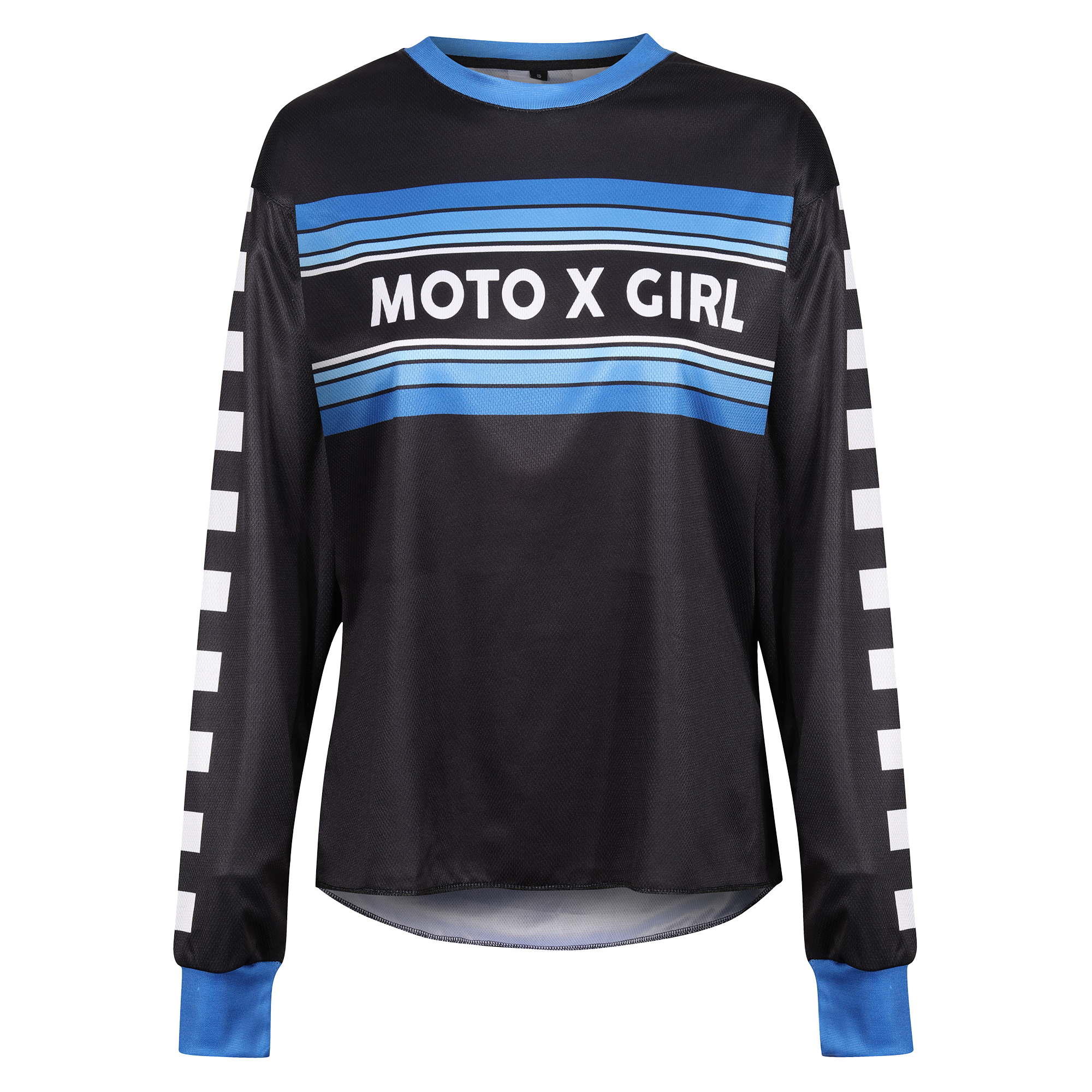 MX Shirt Chequered Blue - MotoGirl Ltd