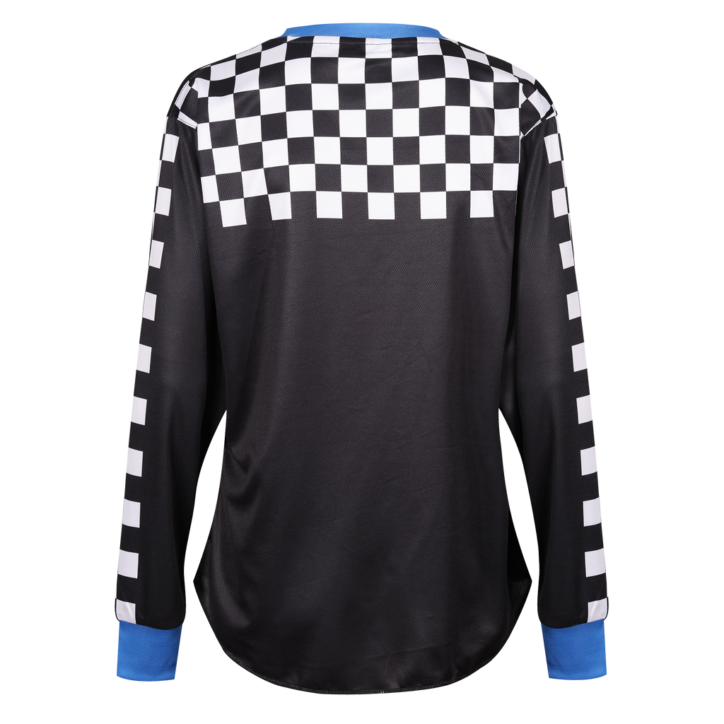 MX Shirt Chequered Blue - MotoGirl Ltd
