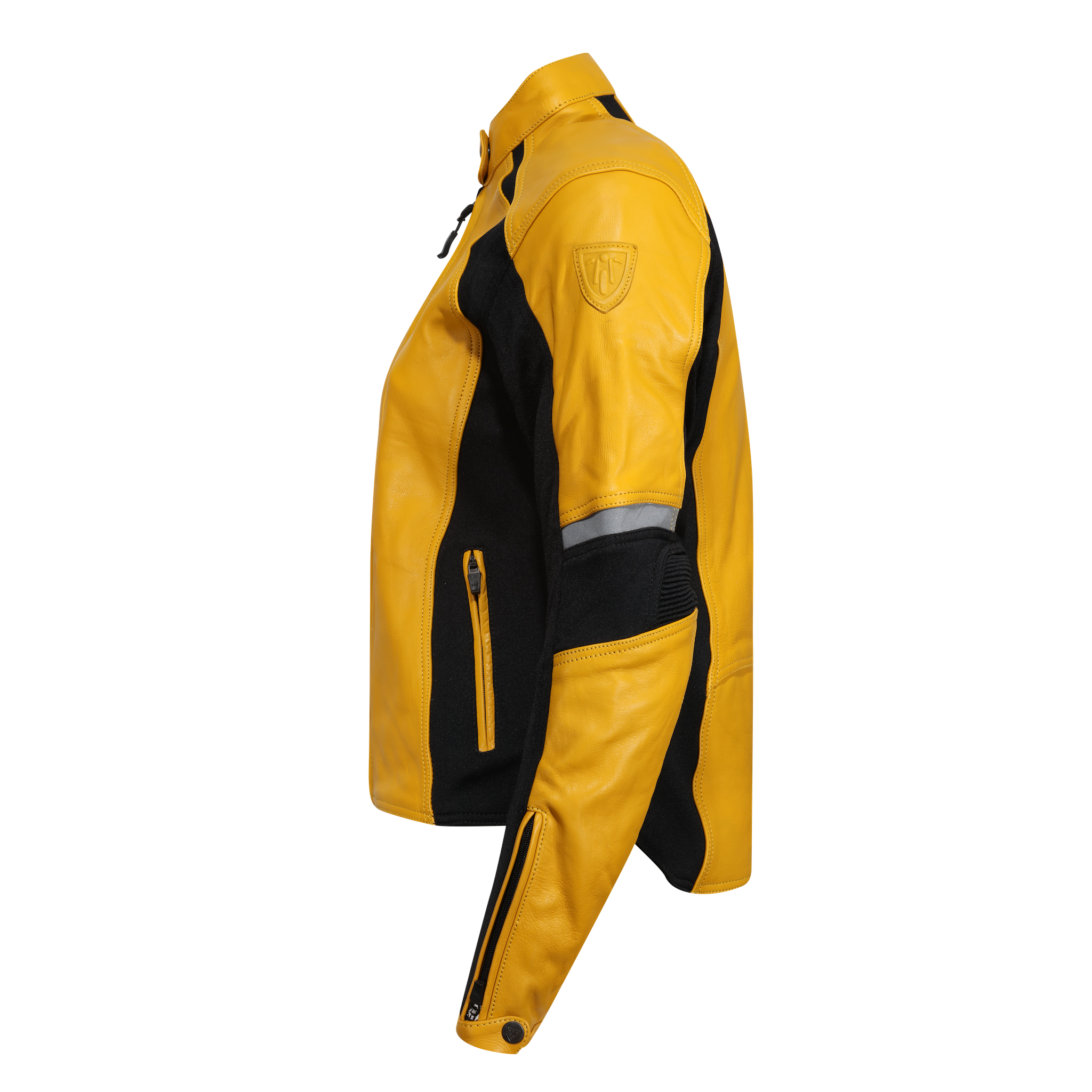 Fiona Yellow Leather Jacket - MotoGirl Ltd