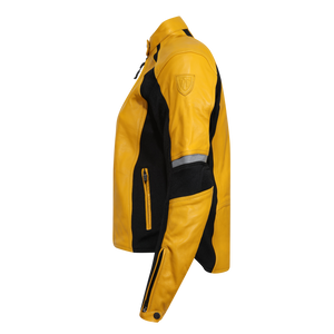 Fiona Yellow Leather Jacket