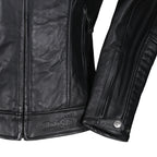 Valerie Black Leather Jacket - MotoGirl Ltd