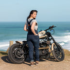 Daisy Blue Dungaree - MotoGirl Ltd